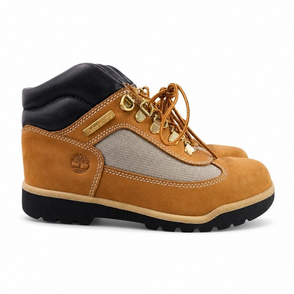 Timberland 15945/A8025 Field Boots Boys Size 4.5 Leather Wheat Hiking Shoes